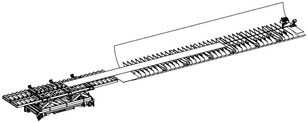 Ultra-long aircraft floor mounting device and mounting method