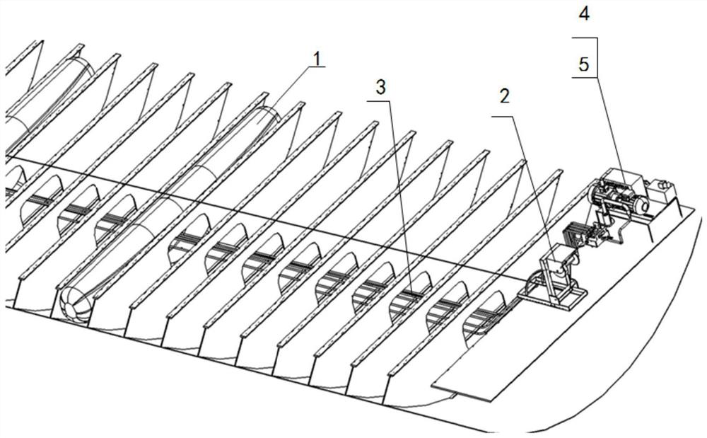Ultra-long aircraft floor mounting device and mounting method