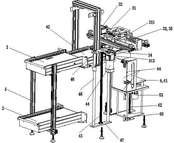 Integrated sucking and conveying machine