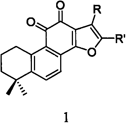 Water-soluble tanshinone II A derivative, preparation and application thereof