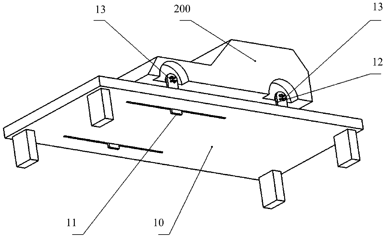 Vehicle mass center measurement tool and measurement method