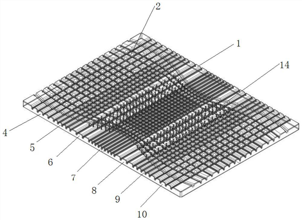 Latex mattress capable of protecting vertebrae of human body through partitioned change of supporting force