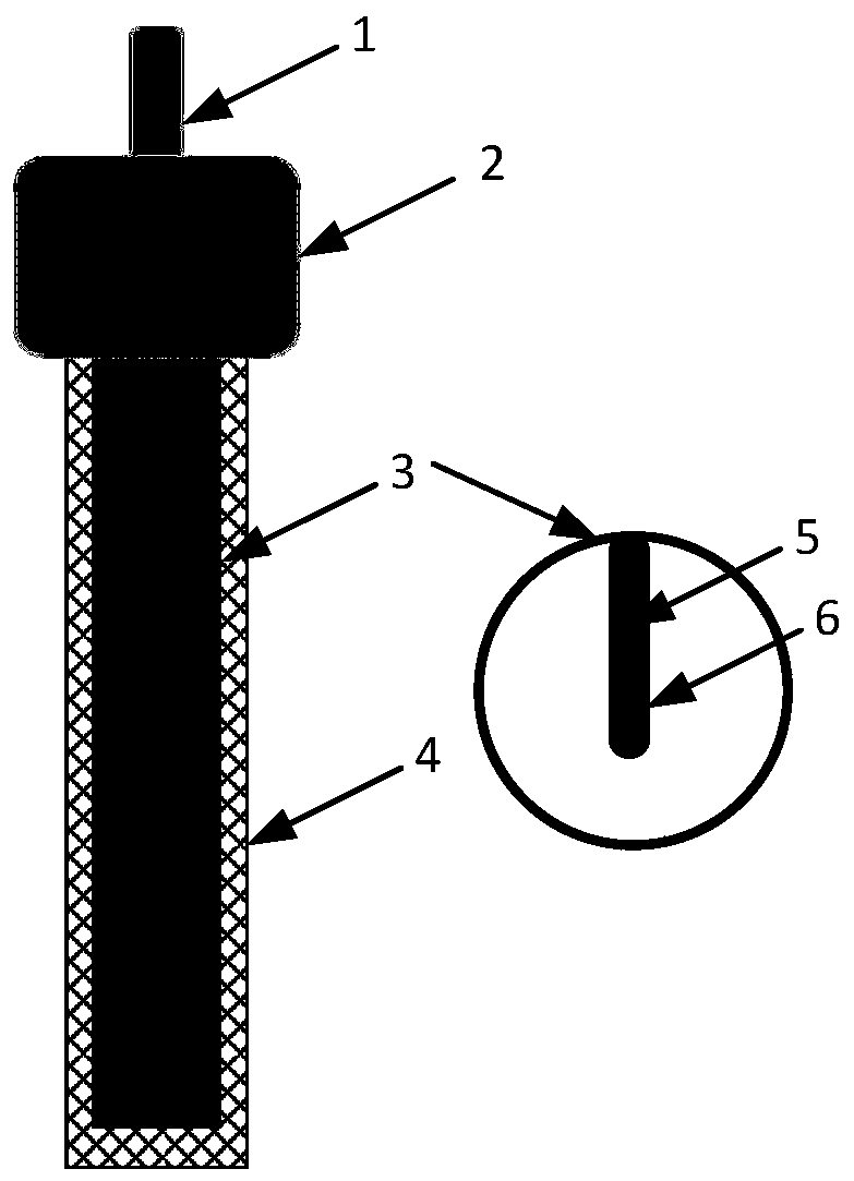 Carbon fiber electrode for detecting low-frequency marine electric field and preparation method thereof