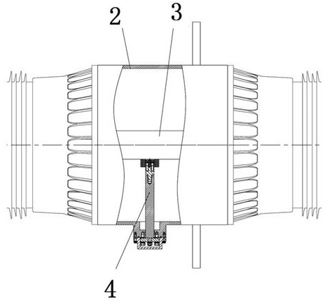 Wall bushing using detachable transportation support