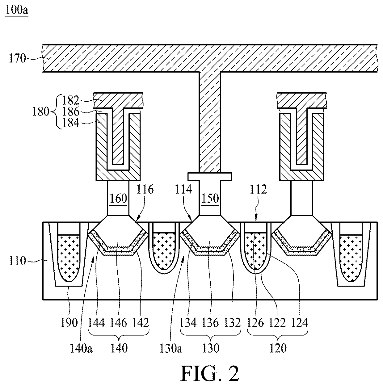 Semiconductor memory structure having drain stressor, source stressor and buried gate and method of manufacturing the same