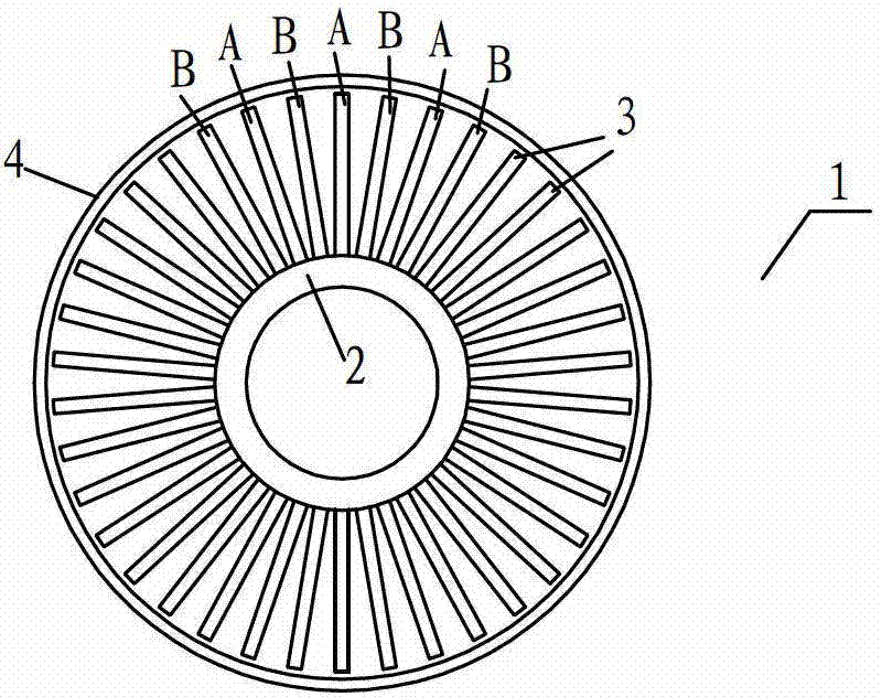 Guide blade or stator blade, and air treatment device having the same