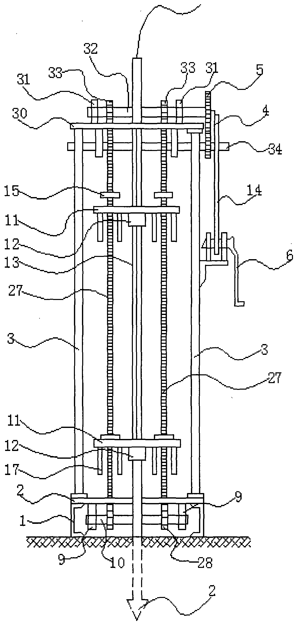 Chain transmission continuous penetrating type static sounding device