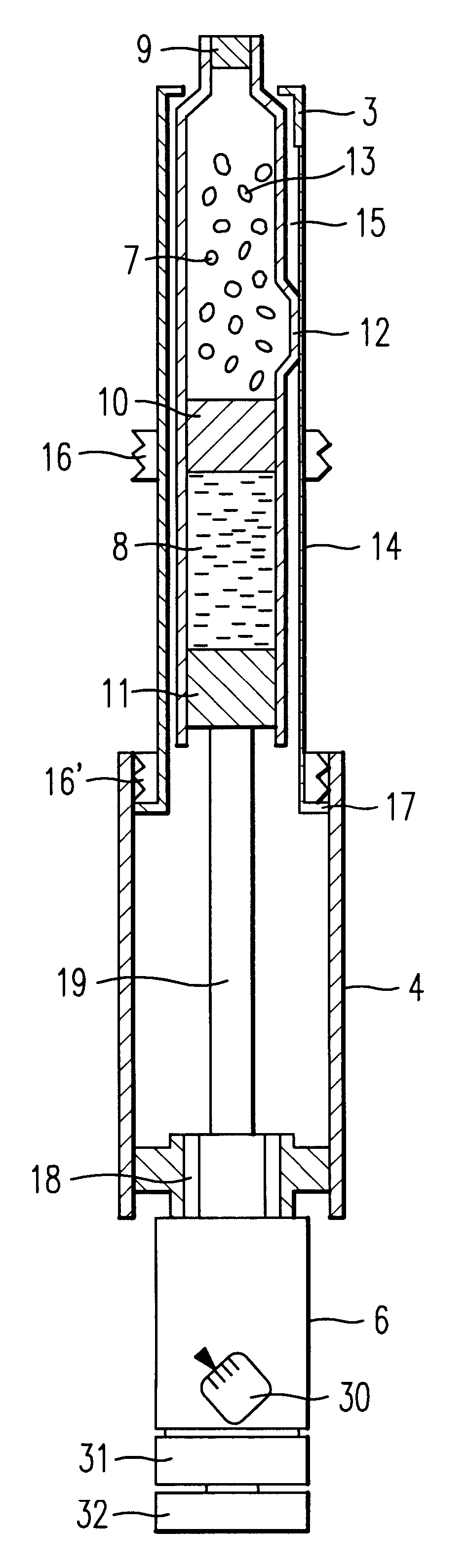 Injection syringe including device for preparation of injection