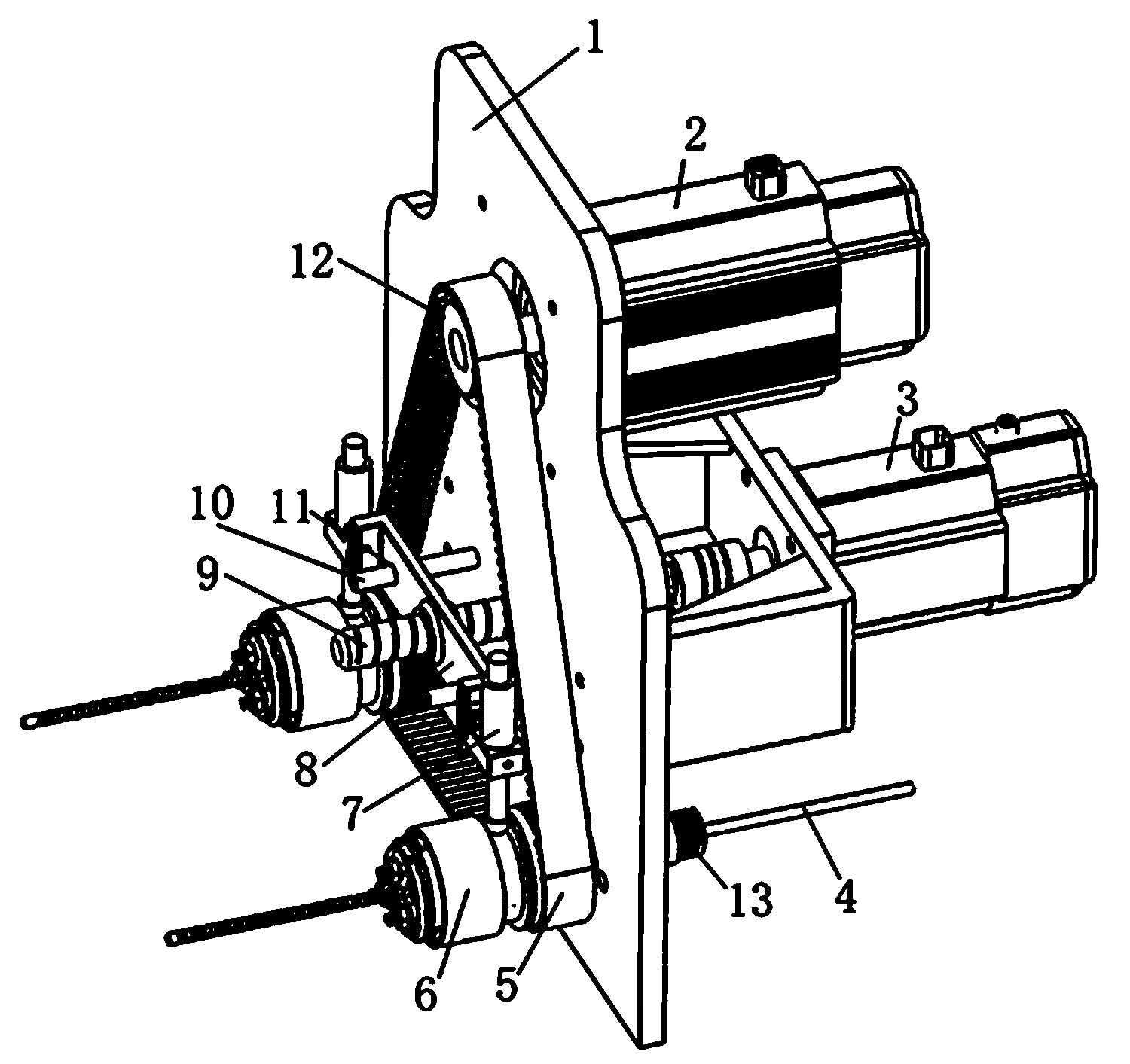 Machine head component of tubing thread forming machine