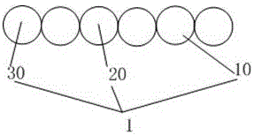 Multi-row gas pipe