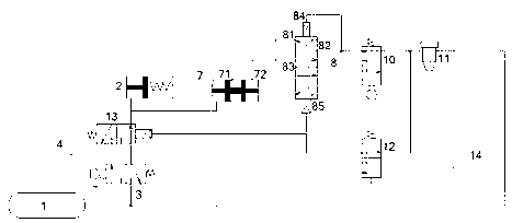 Single-H operated power takeoff control system capable of canceling traveling power take-off and use method of single-H operated power takeoff control system