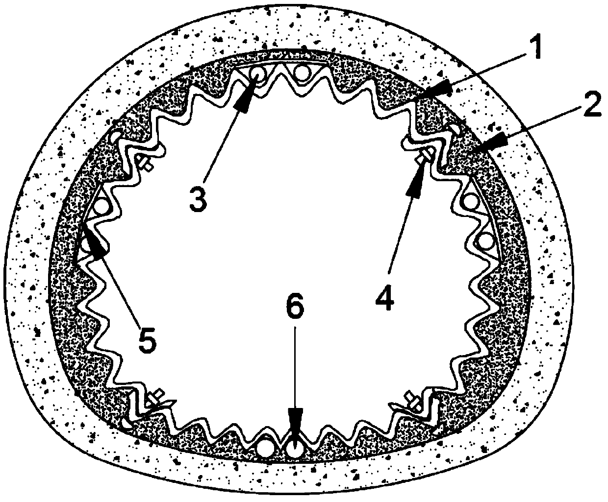 A construction method for tunnel drainage system of steel-frp composite corrugated pipe