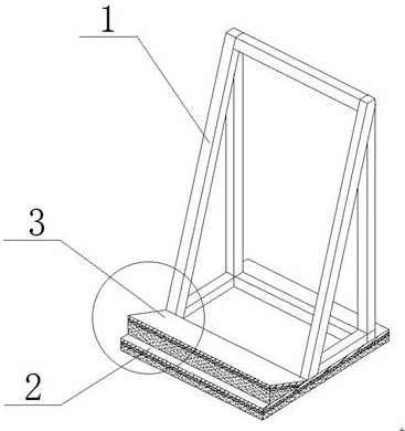 Long-distance transportation device for carrier plate glass and packaging method for reducing damage of long-distance transportation device