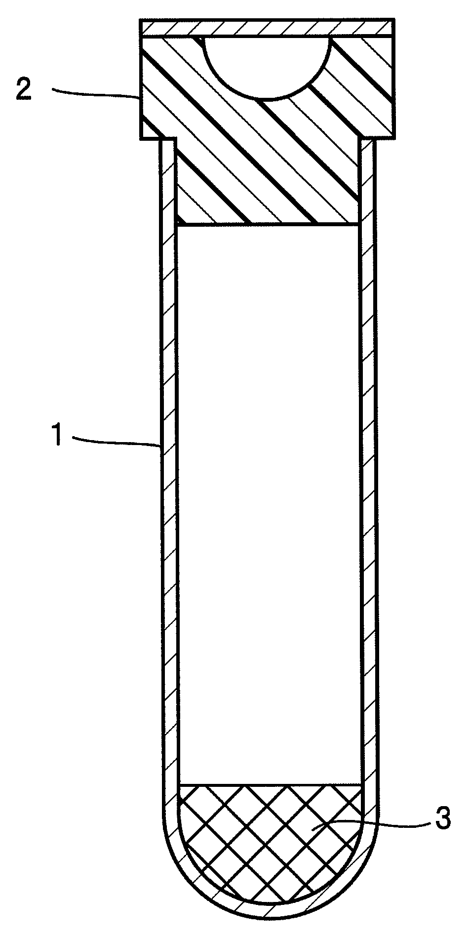 Composition for separation of serum or plasma and container for blood test