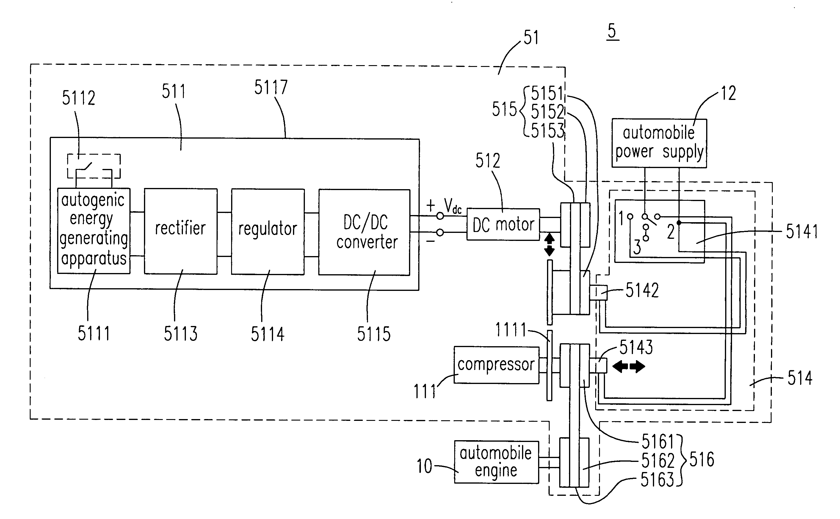 Air conditioning system having self-sustained power supply apparatus for engine-driven transportation tools