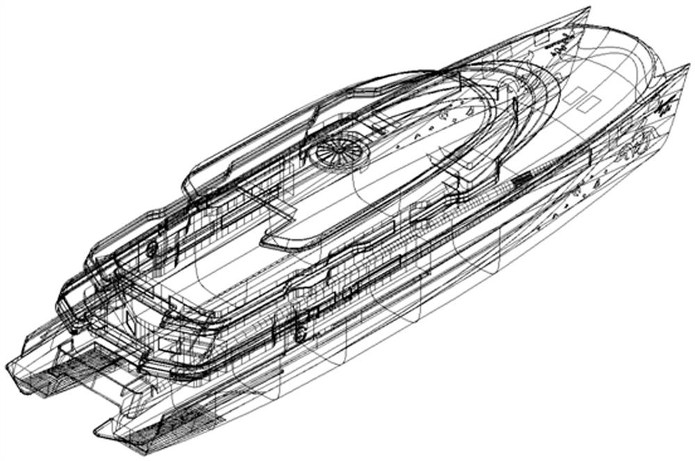 Spray painting method for cruise ship pattern based on three-dimensional laser casting technology and application of spray painting method