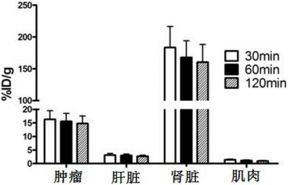 18 F-labeling affinity type compound and preparation method and application thereof