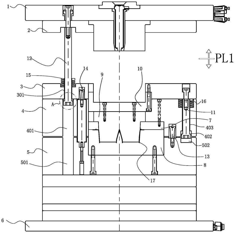 Front mold first pumping injection mold