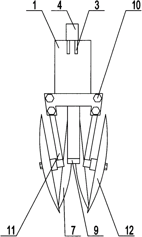 Wide sowing, ditching and earthing device
