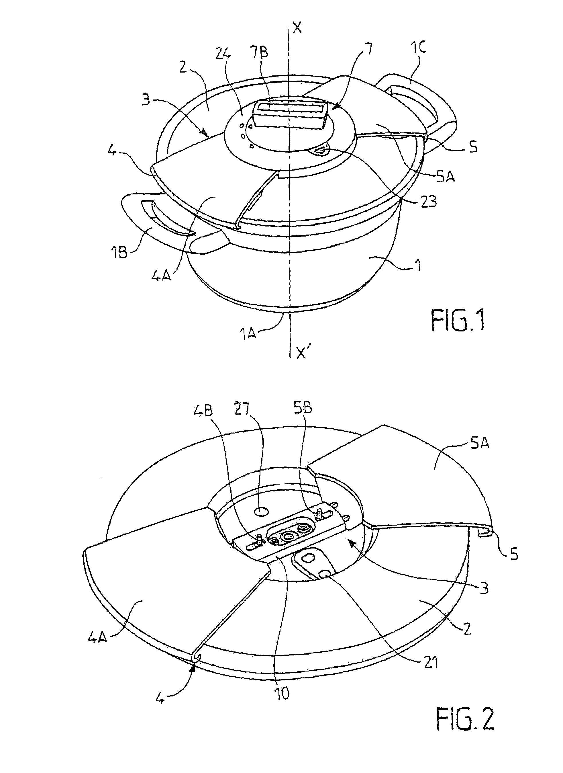 Pressure-cooking appliance having a single control member for decompression and for locking/unlocking