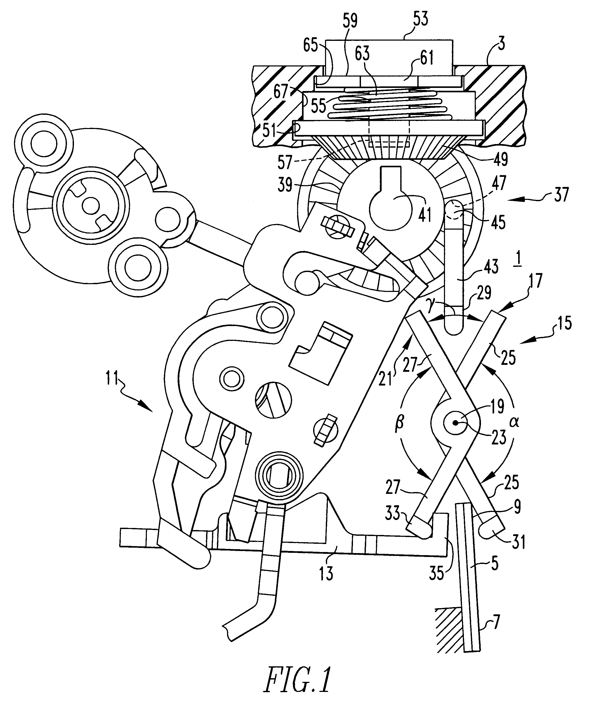 Adjustable thermal trip assembly for a circuit breaker
