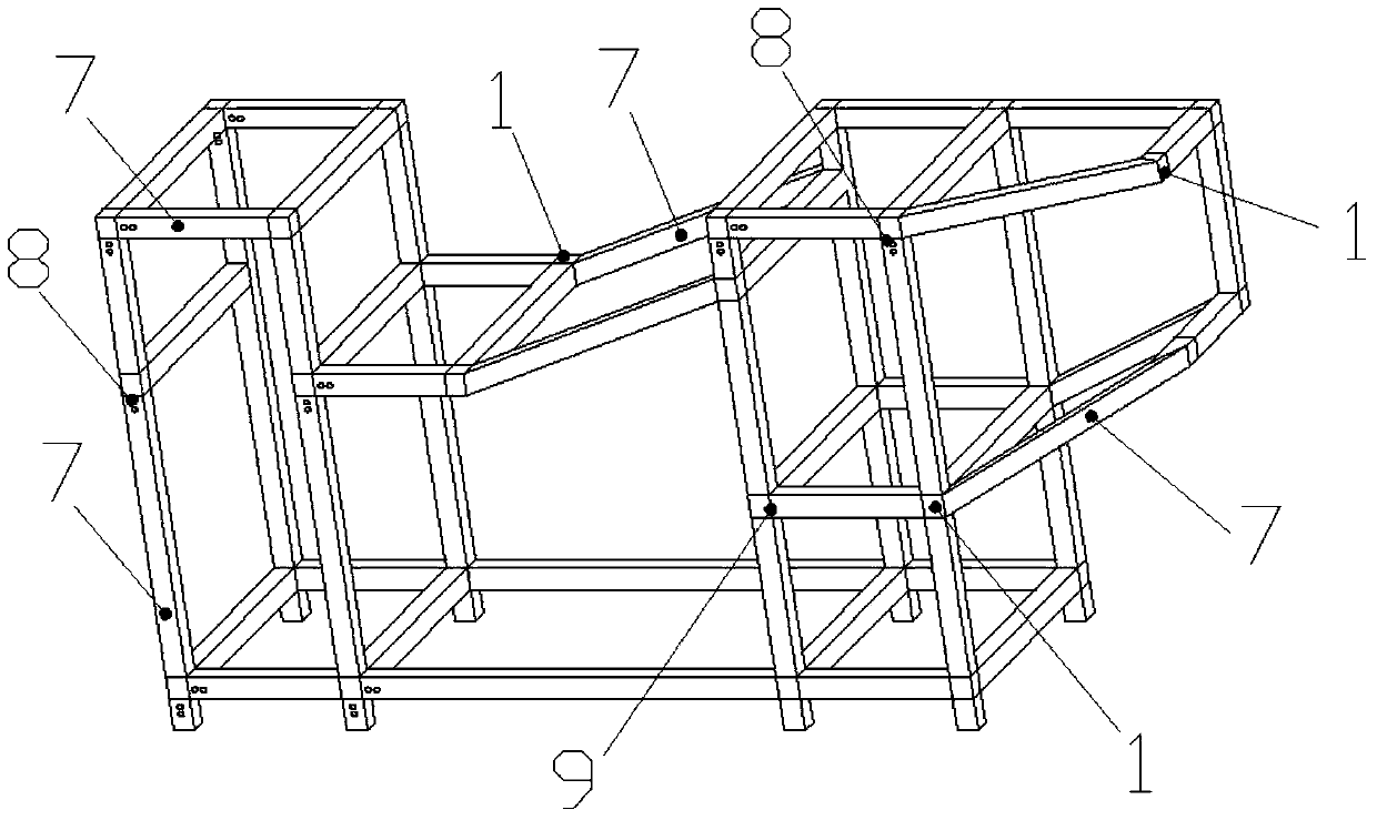 Node structural component for disassembling and assembling of corner plug matched with profiled bar