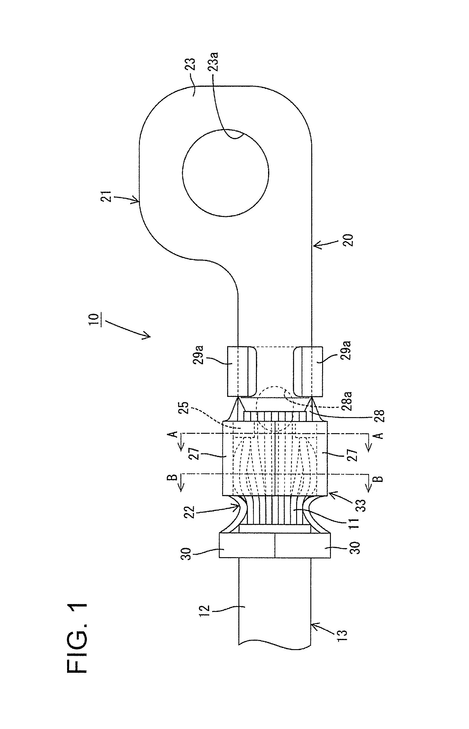 Terminal and terminal-provided wire