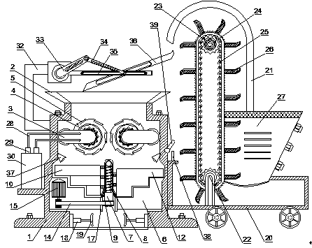 New-energy assistant garbage crushing machine