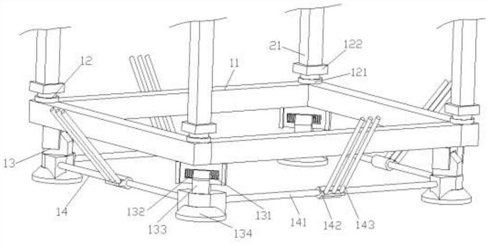 Wallboard-spliced and foundation-damped assembly type frame structure