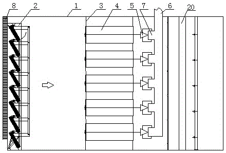 Rotating vane type efficient noise-reduction air filtering device for gas turbine