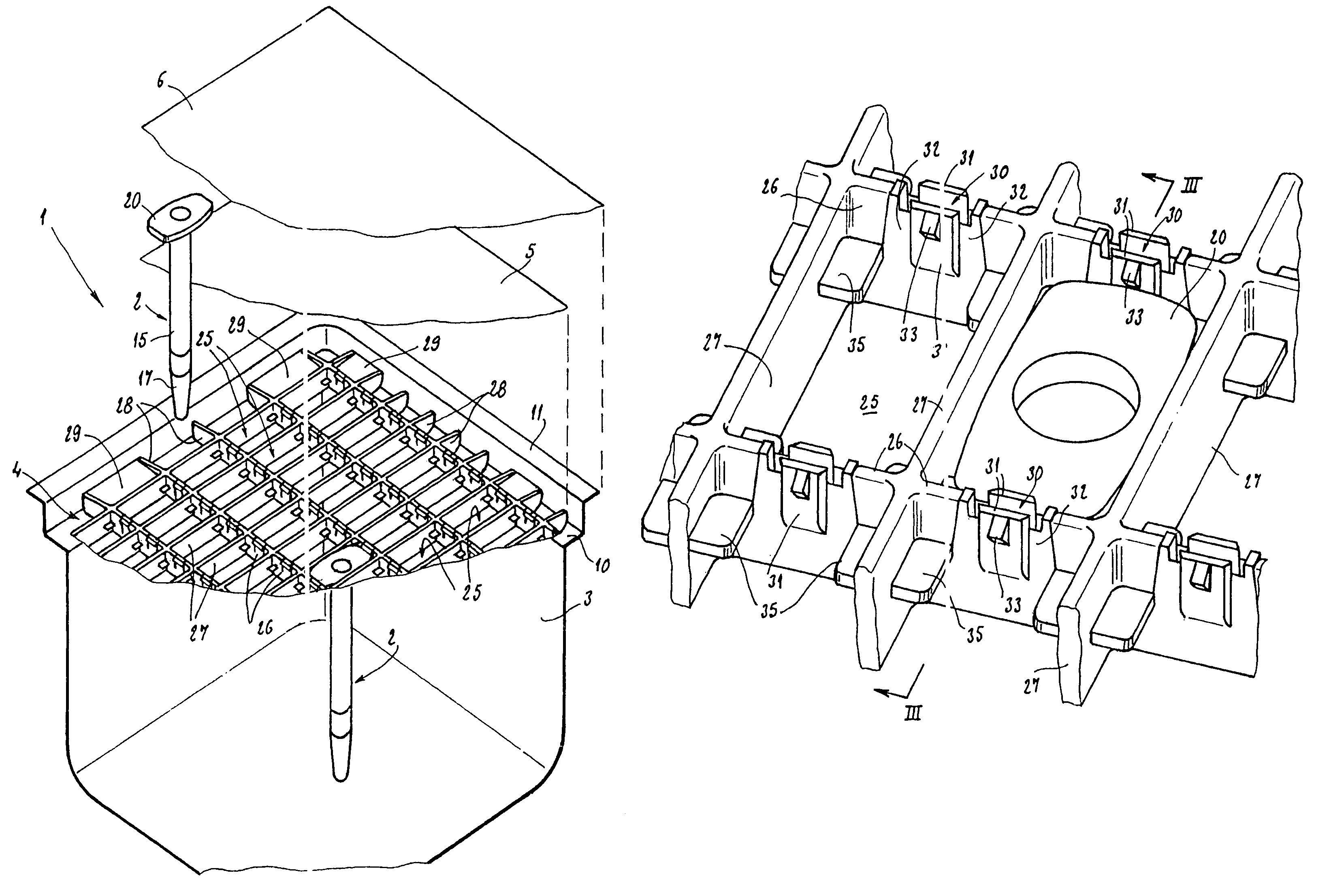 Plate for holding a group of syringe body objects