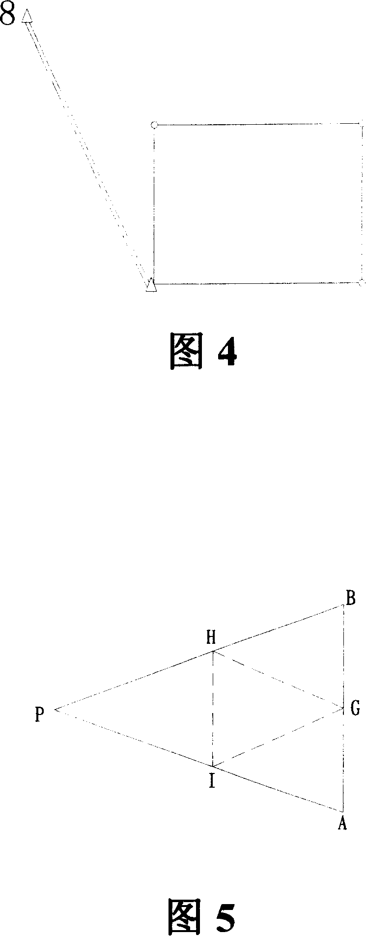 Inclined triangular pyramid truss type frame construction and method for making, mounting and measuring the same