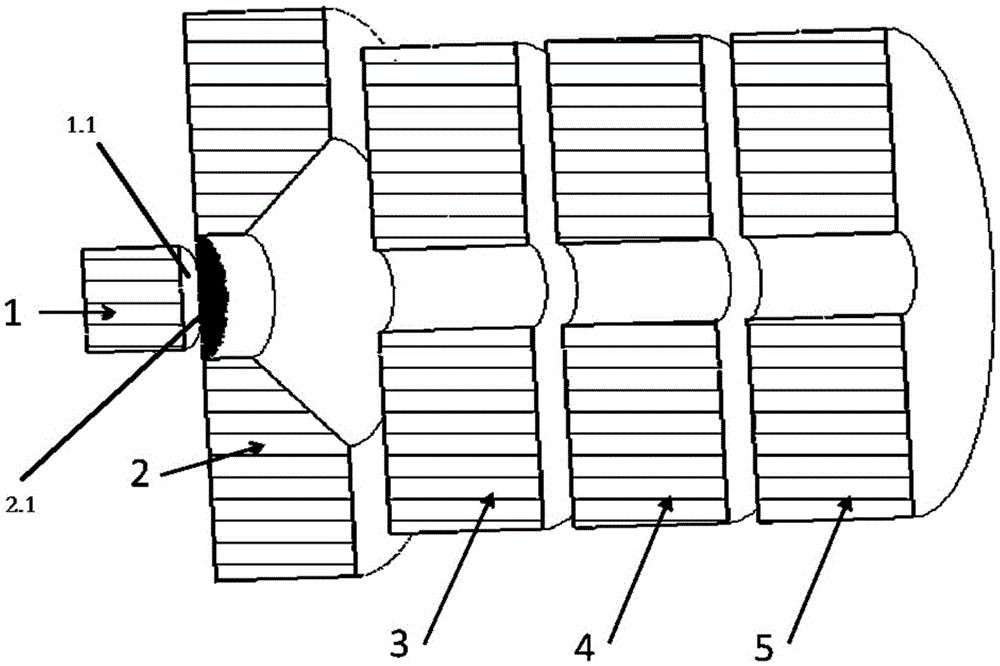 Travelling wave tube electron gun based on cold cathode of carbon nanotube