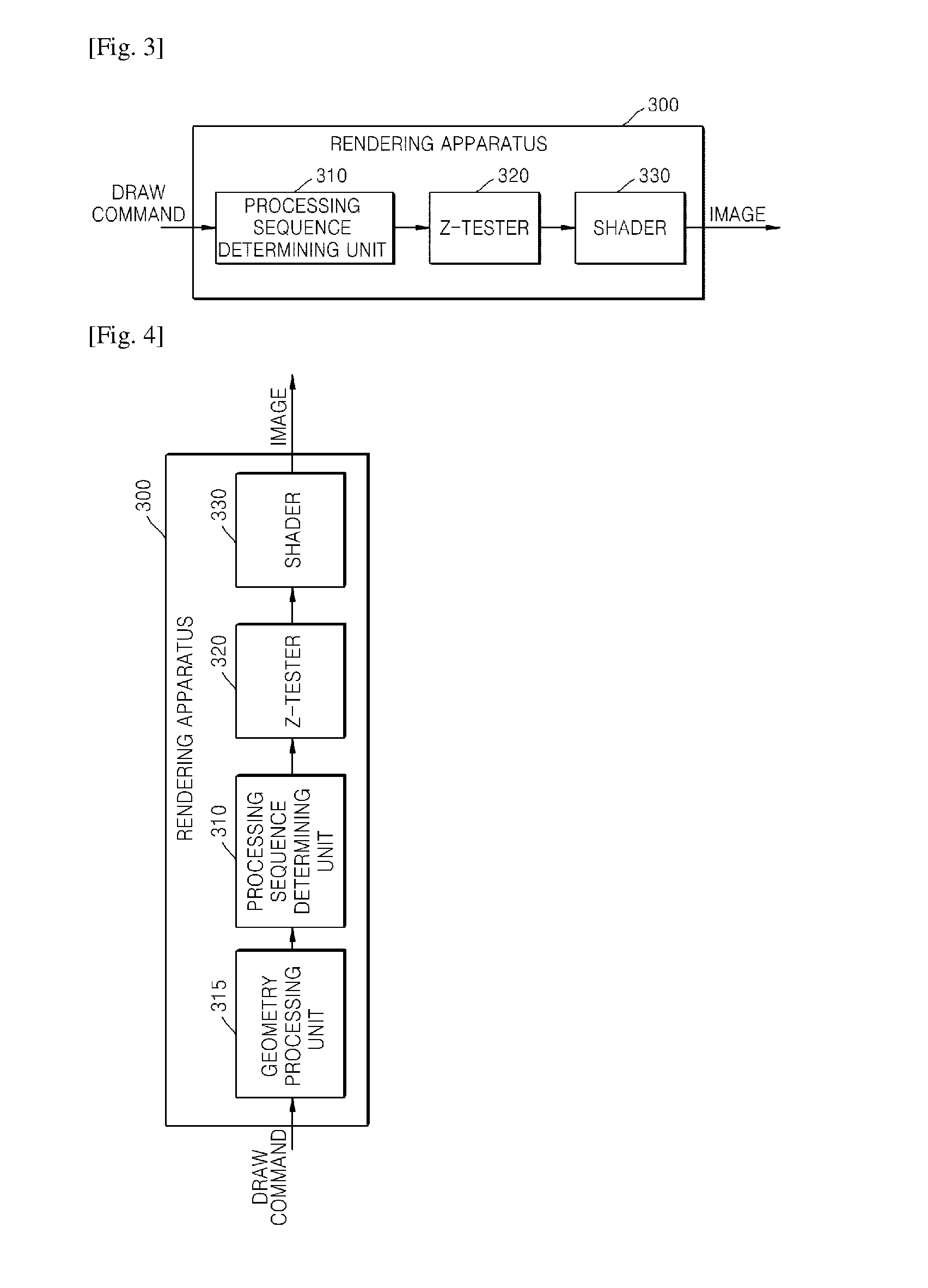 Apparatus and method of rendering frame by adjusting processing sequence of draw commands