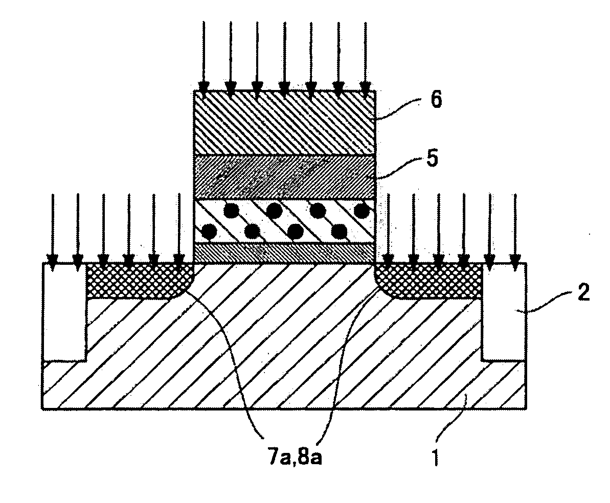 Nonvolatile semiconductor memory element excellent in charge retention properties and process for producing the same
