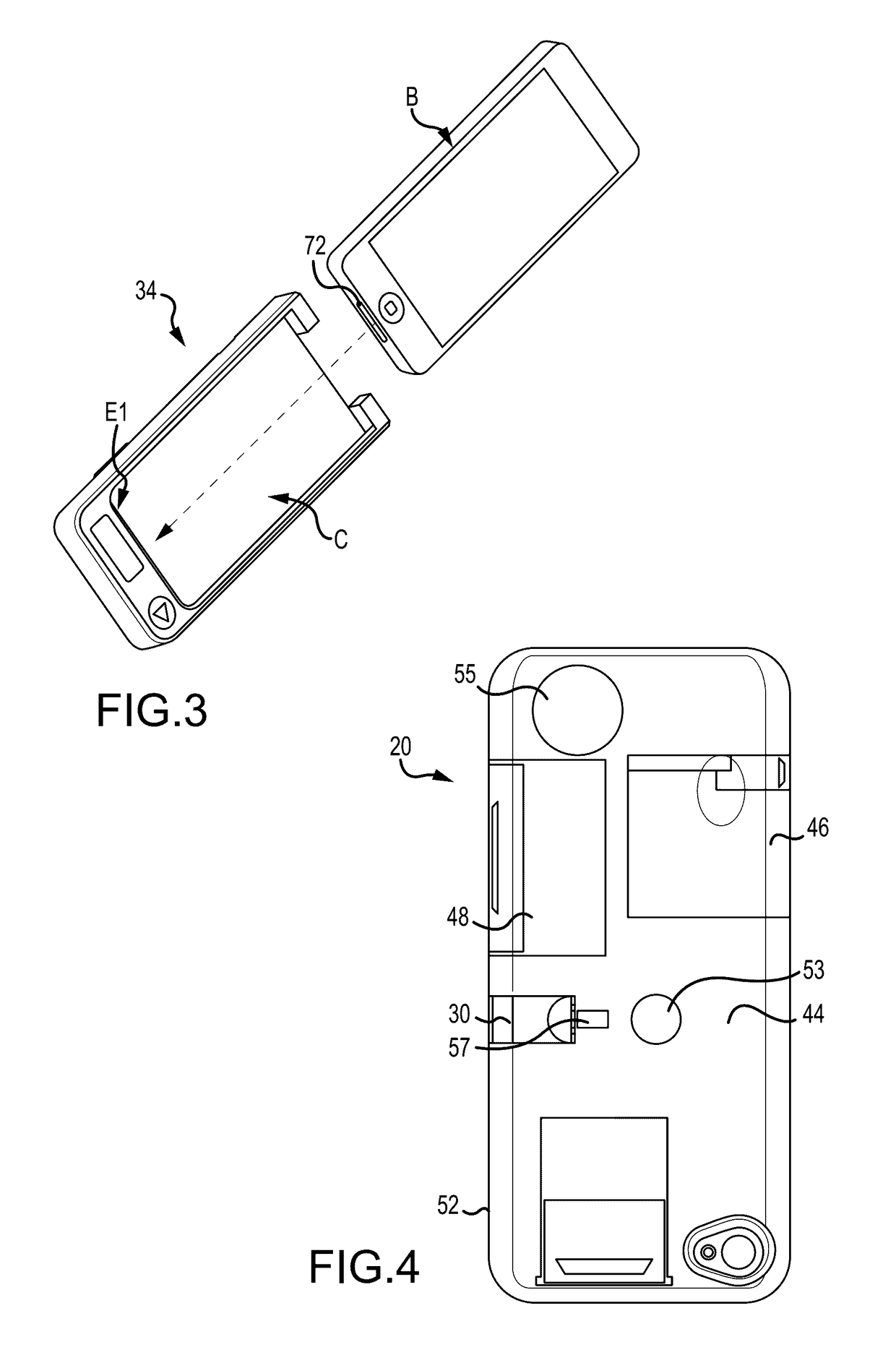 Glucose monitoring device in a protective smartphone case