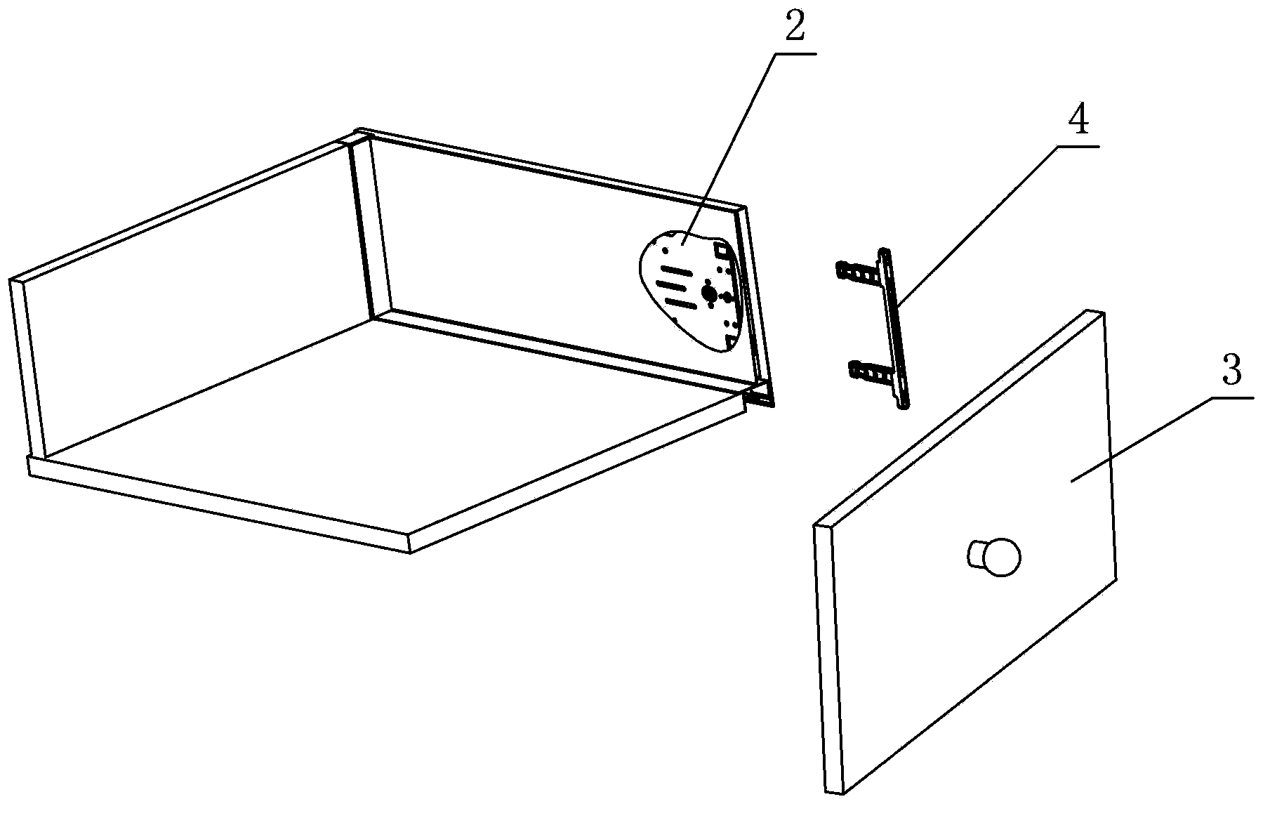 Integrated optimized unlocking device of drawer panel