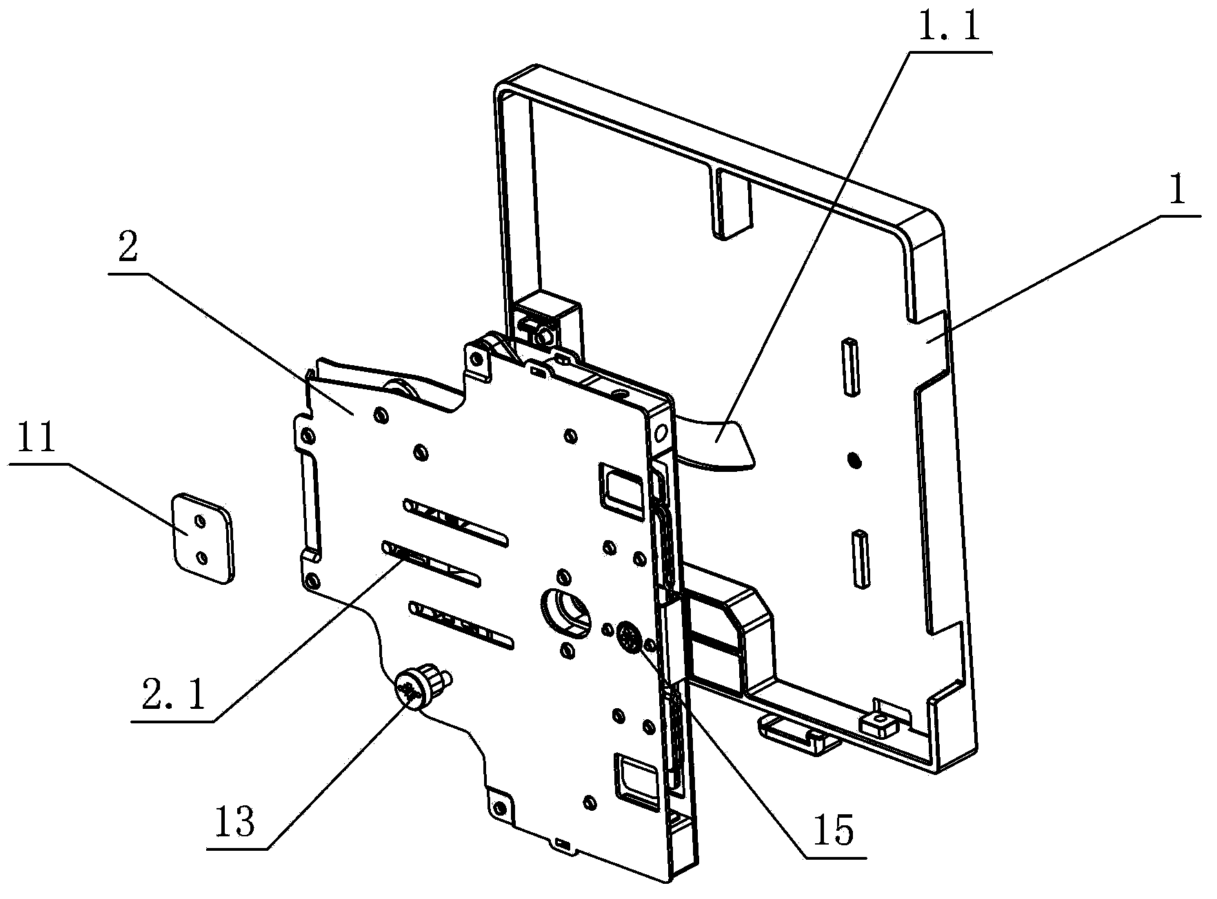 Integrated optimized unlocking device of drawer panel