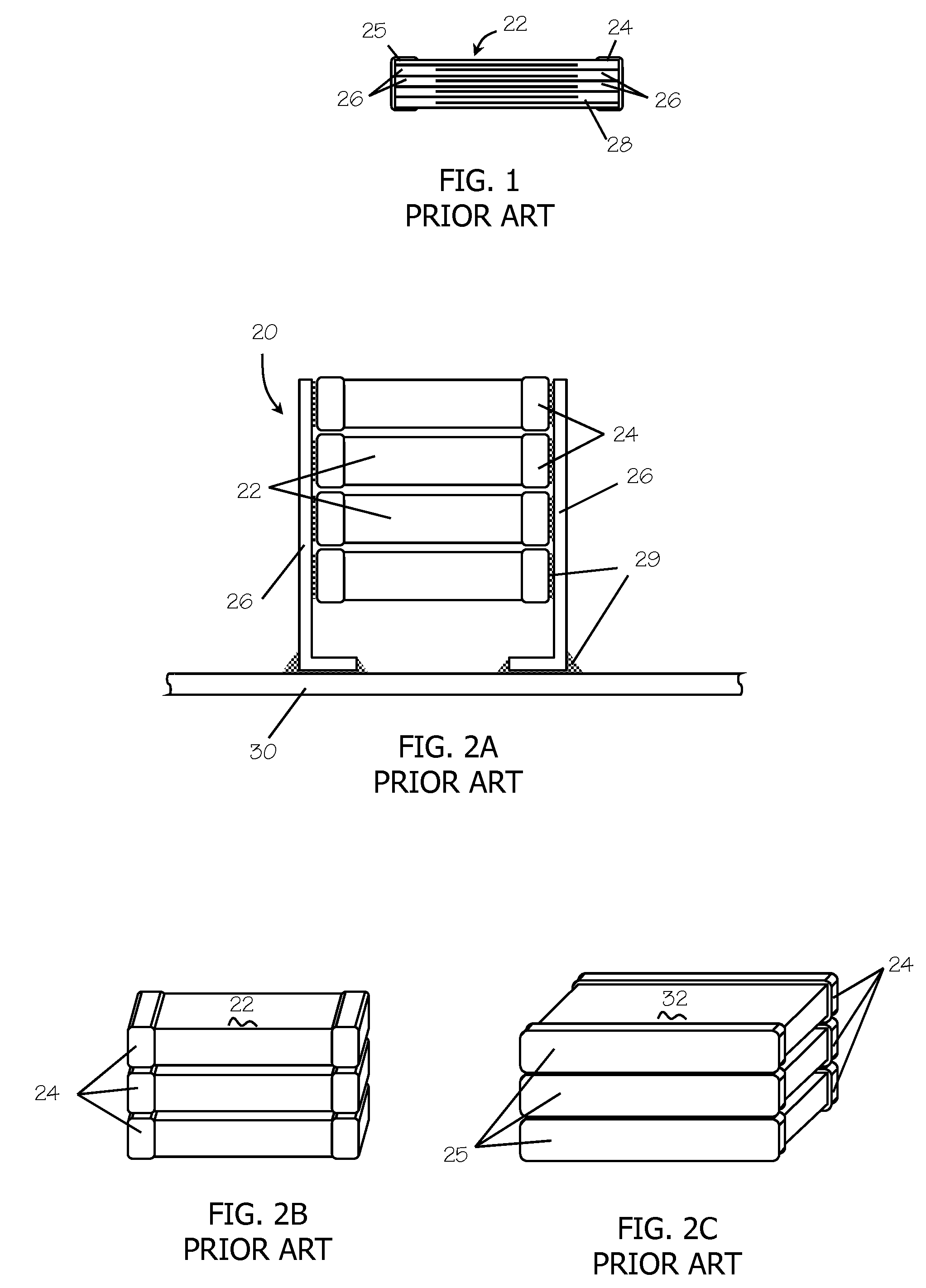 Stacked multilayer capacitor