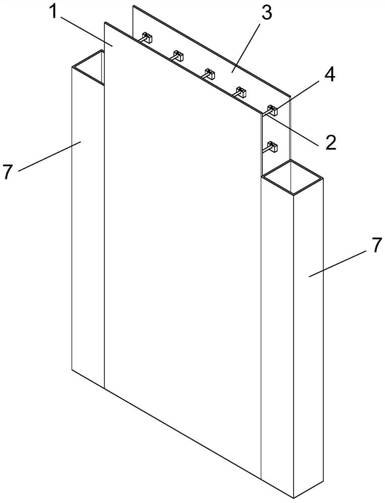 Double-steel-plate concrete composite shear wall for locking piece assembly stiffening