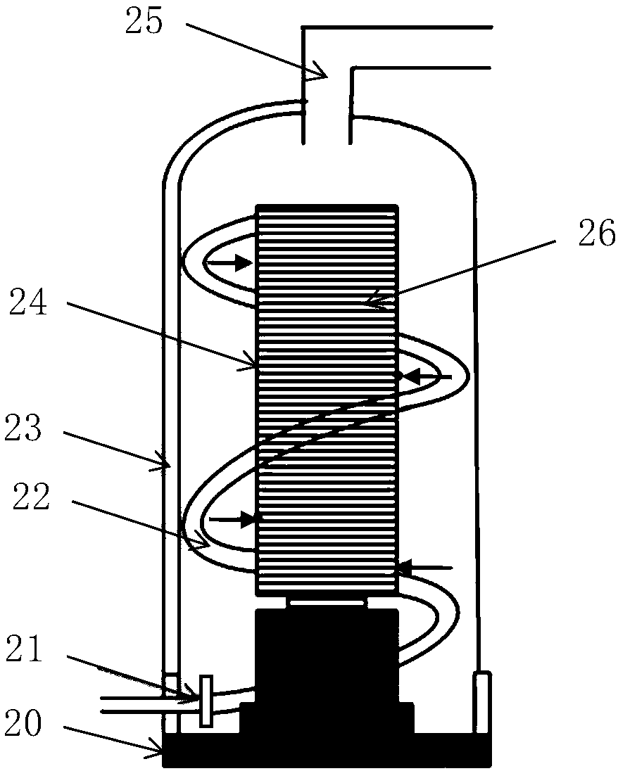 Air intake device for furnace tube