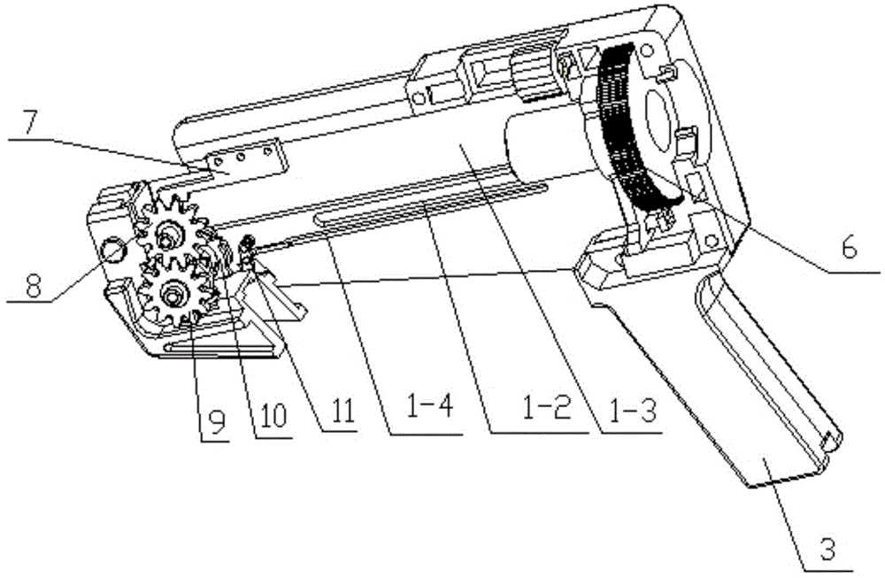 A mechanical automatic nailing machine nail magazine capable of vertical nailing