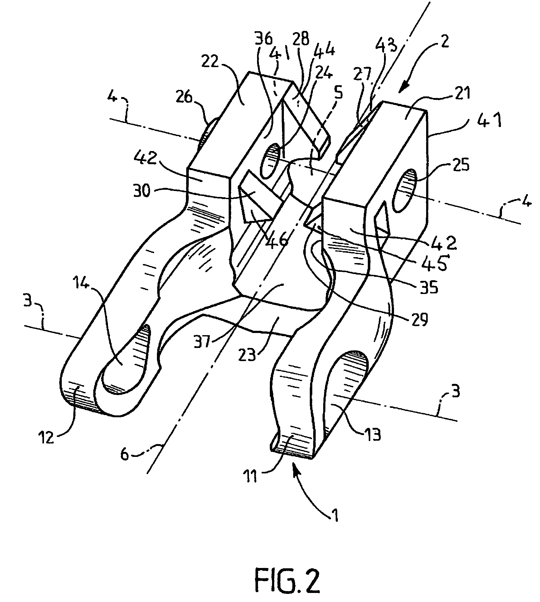 Stamped cardan joint yoke member for an automotive vehicle steering column