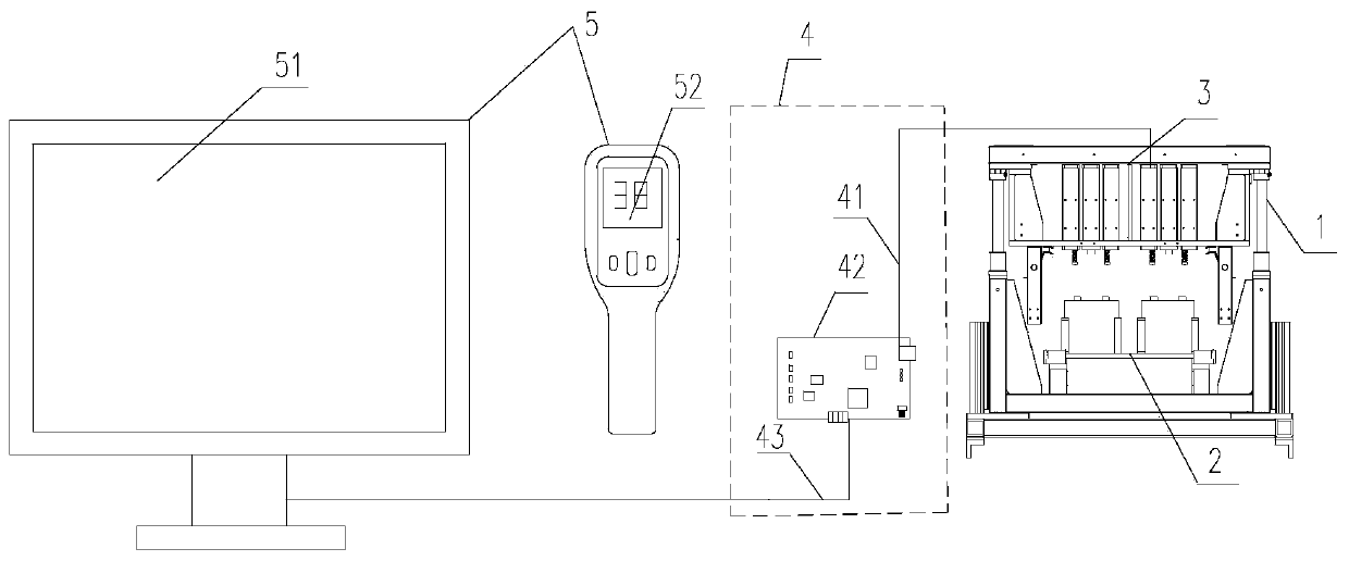 Non-contact infrared temperature measurement system based on square battery and test method