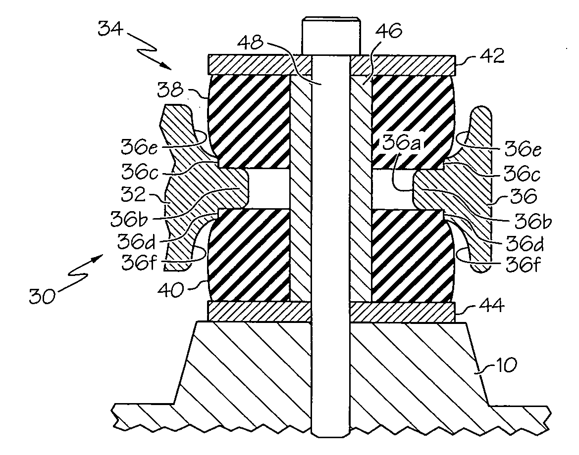 Mounting apparatus for a vibration-sensitive module