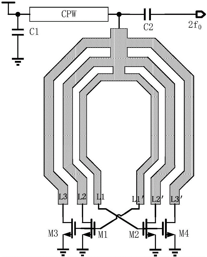 Millimeter wave fundamental frequency oscillation circuit and millimeter wave oscillator