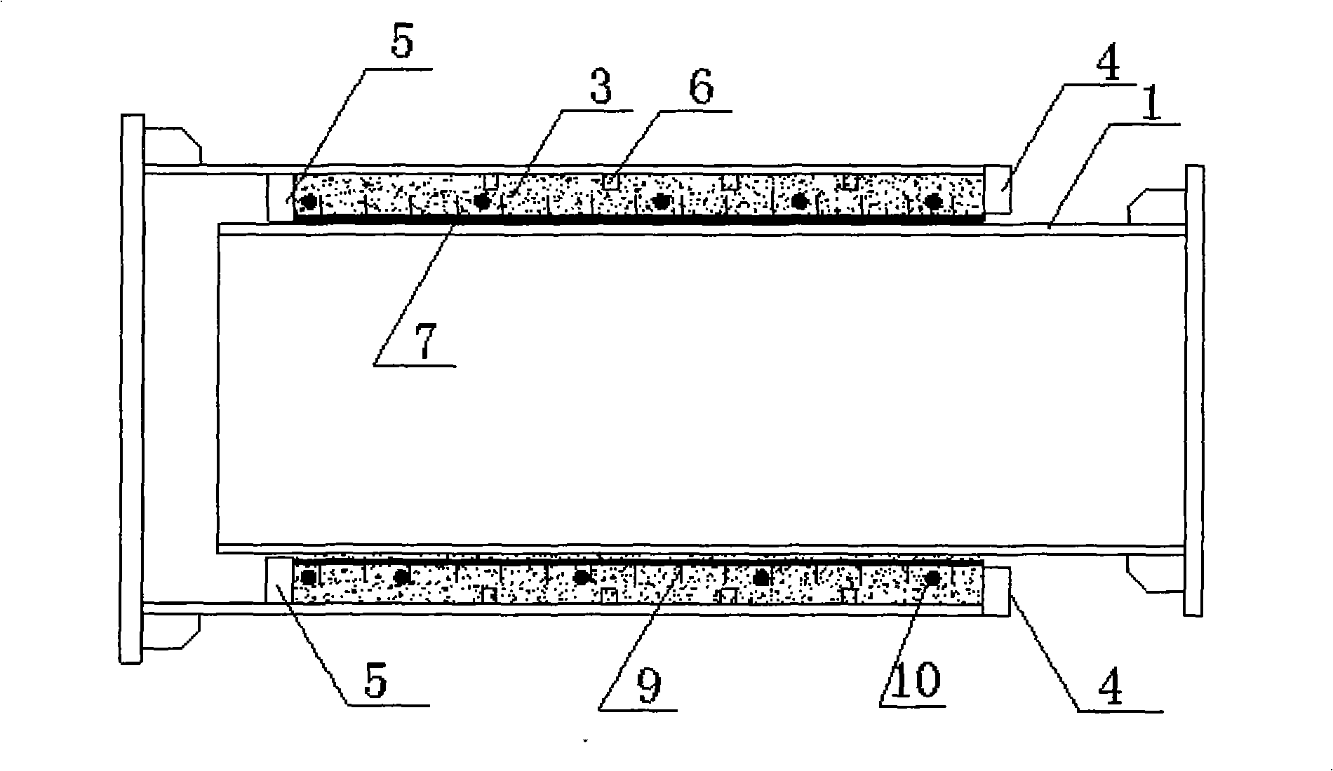 Reinforced grouting sleeve dissipative element