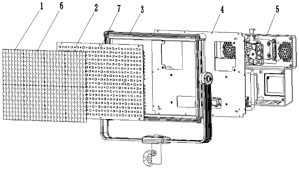 LED photography lamp with viewing angle capable of being adjusted in multiple stages