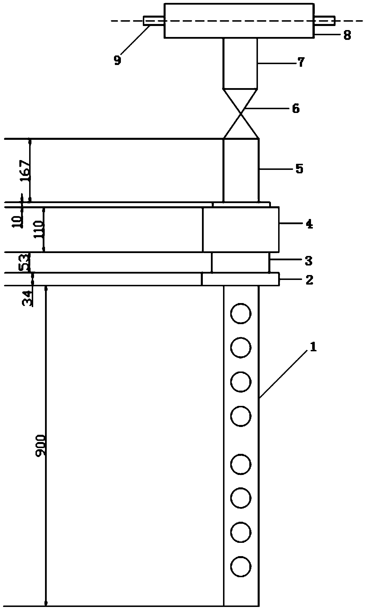 Plug-in sampling device of mixed gas burning type heat value instrument and application thereof