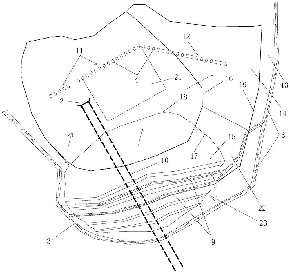 Construction method of entrance section of loess tunnel passing through landslide